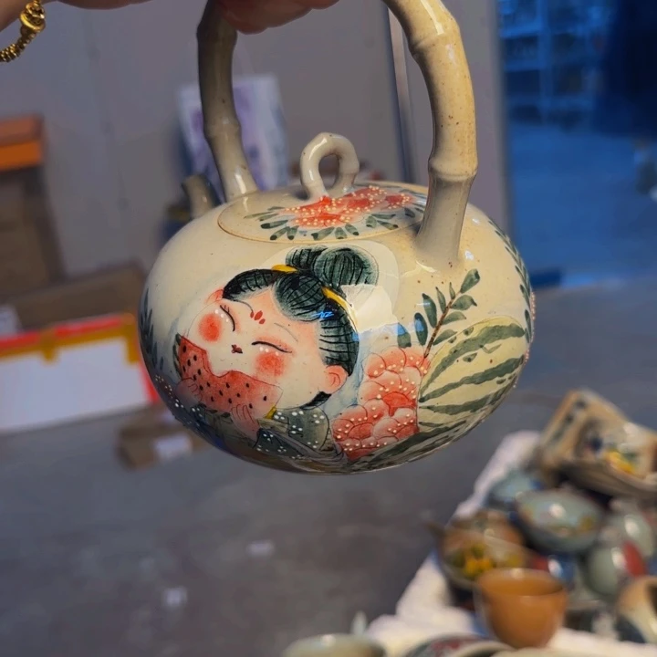 回***6瓷片景德镇陶瓷手工手绘