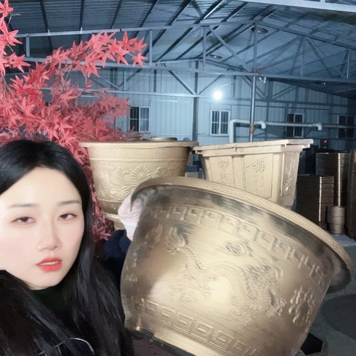 龙纹45花盆3个有孔