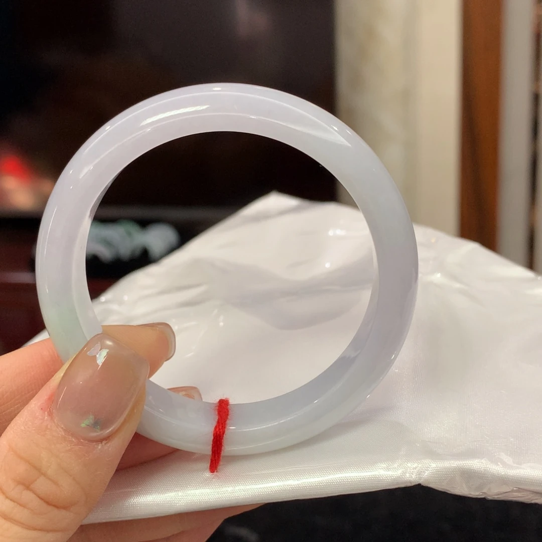 未镶嵌手镯翡翠s***续完美者慎拍 圈口53.6