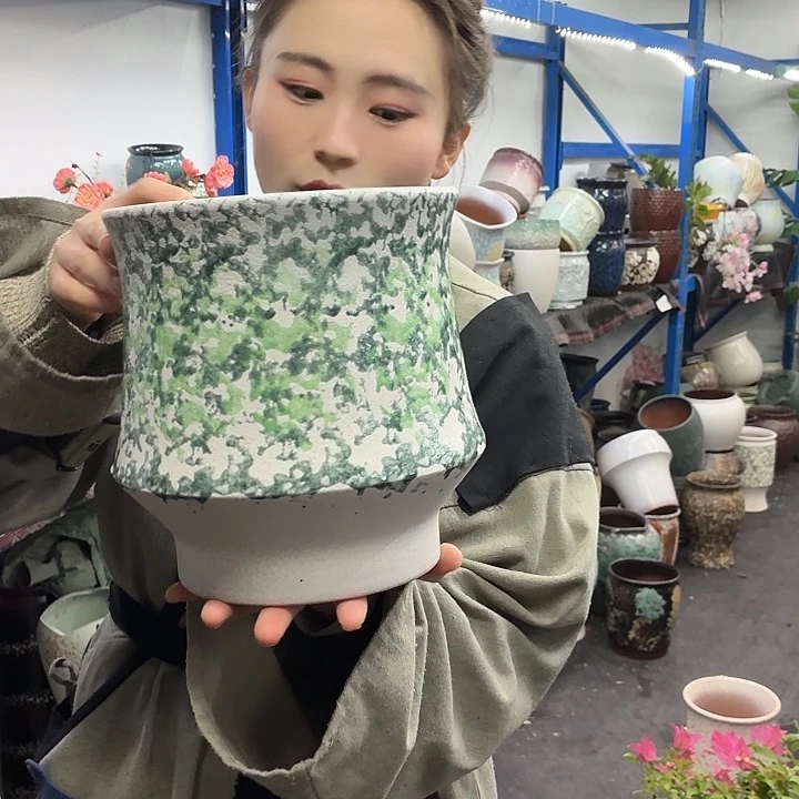 20×21 -粗陶花盆有孔-买买买