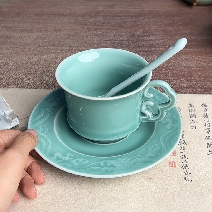 龙泉云间青瓷小米茶器