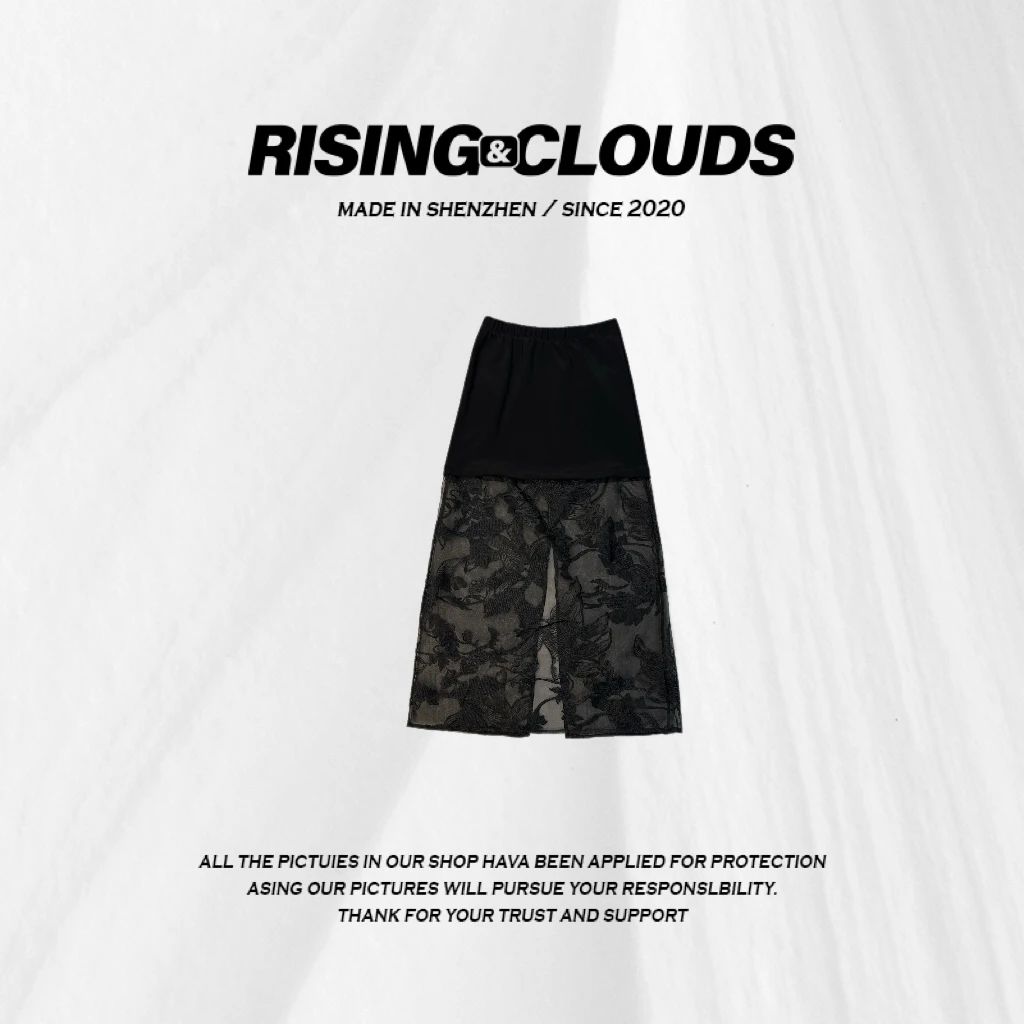 小法【冷夜】显瘦百搭2025春季蕾丝半裙120202GT