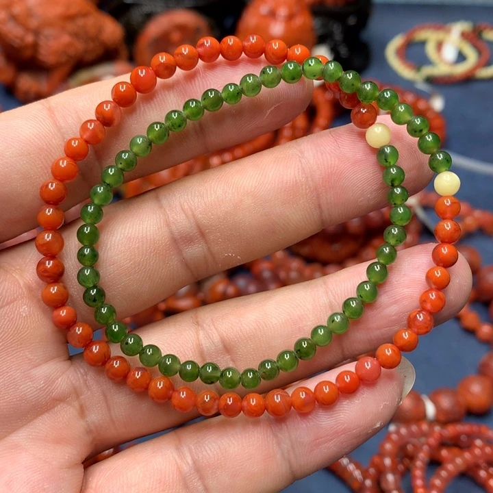 南红玛瑙未镶嵌手串4mm