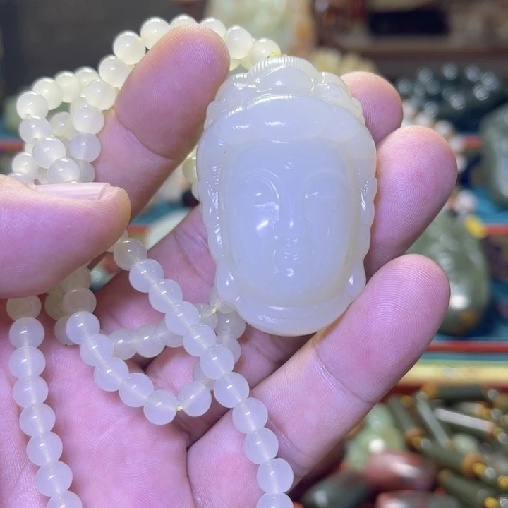 蛇纹石玉未镶嵌项链