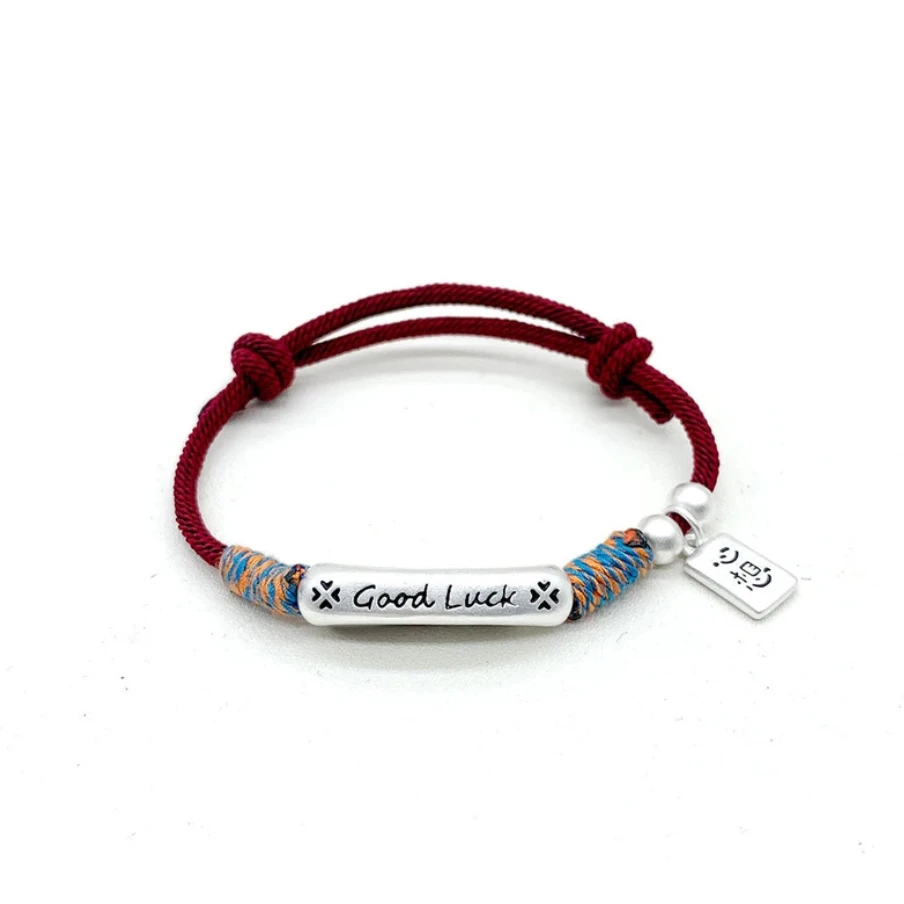 足银手镯 S192红绳子时尚百搭精美手镯手串手链(敏敏直播间专属)