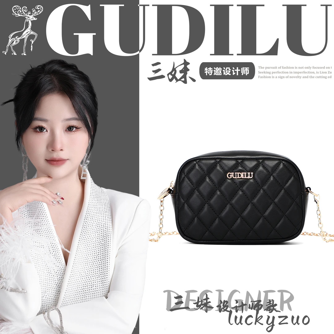 【三妹设计师款】新款时尚百搭手提单肩包G006黑色