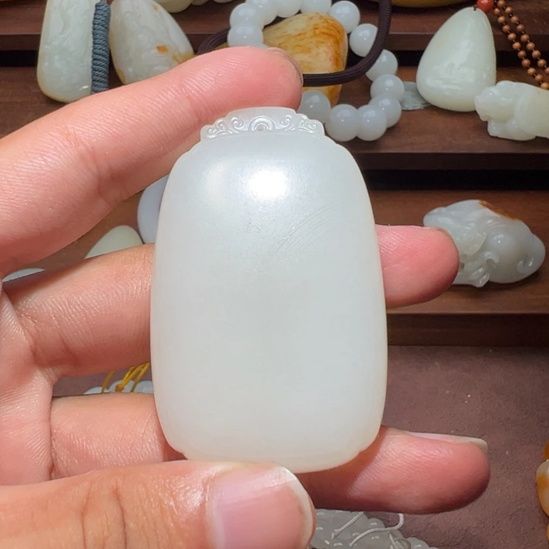 风***浪颈饰未镶嵌和田玉