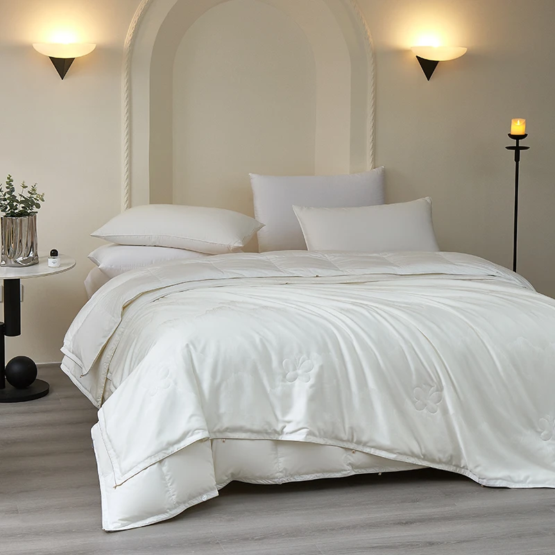 莉姐-鹅绒 · 蚕丝二合一子母被柔软舒适四季可用