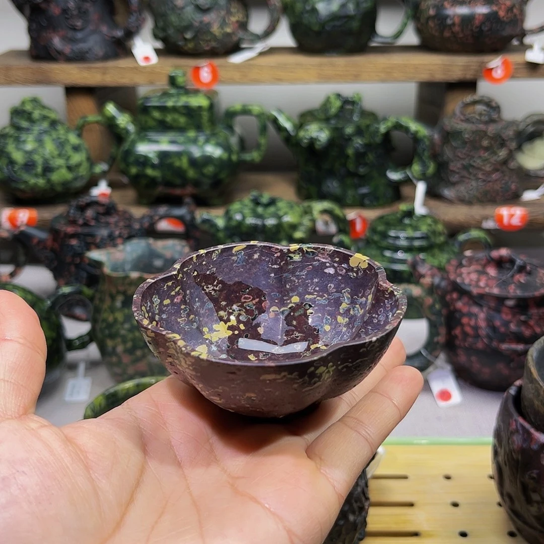 S****g石材梅花石安山玉精品杯