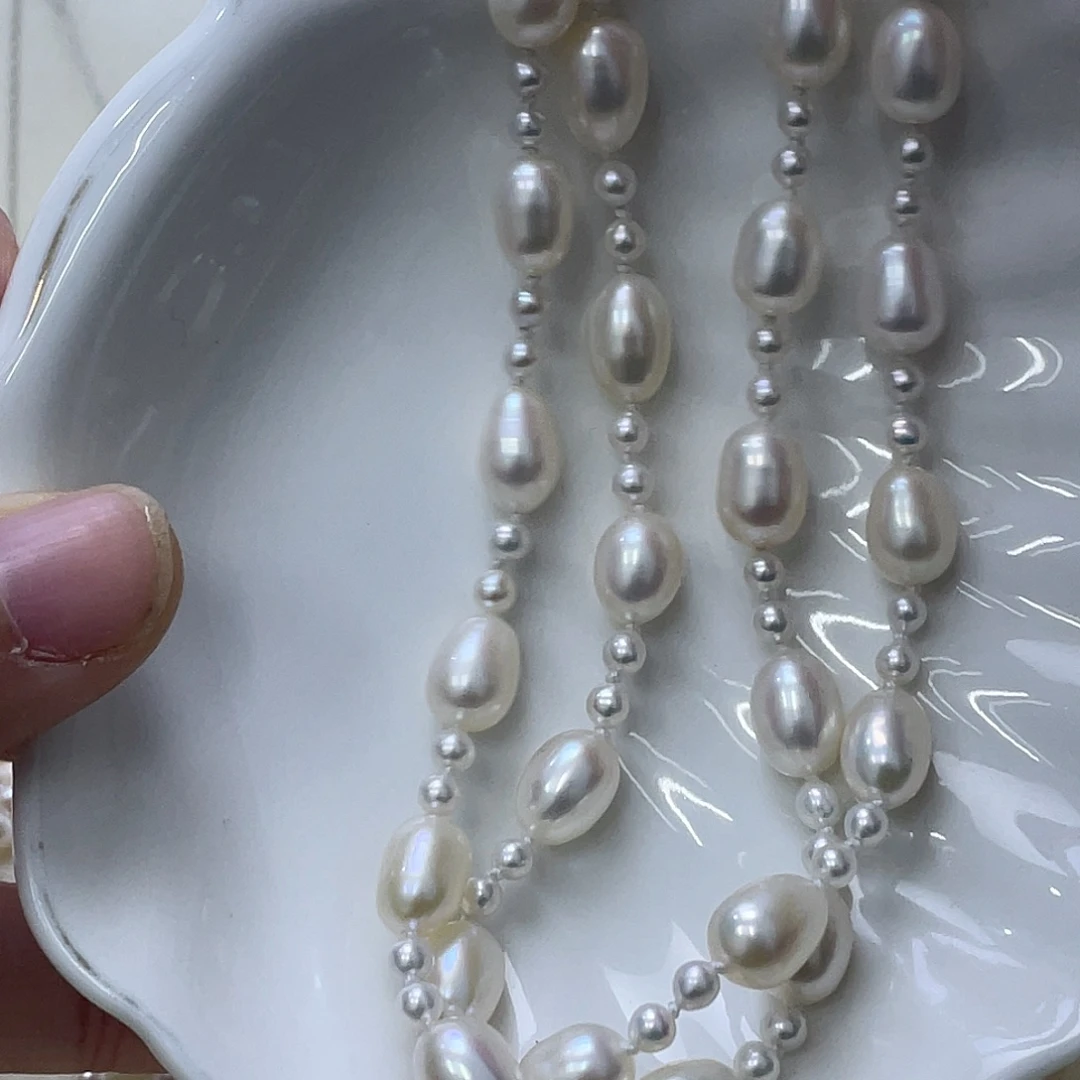 淡水珍珠颈饰银S925镶嵌