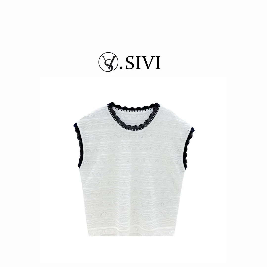 熙薇【精挑细选】2025夏季新款时尚气质休闲毛衣上衣H3310