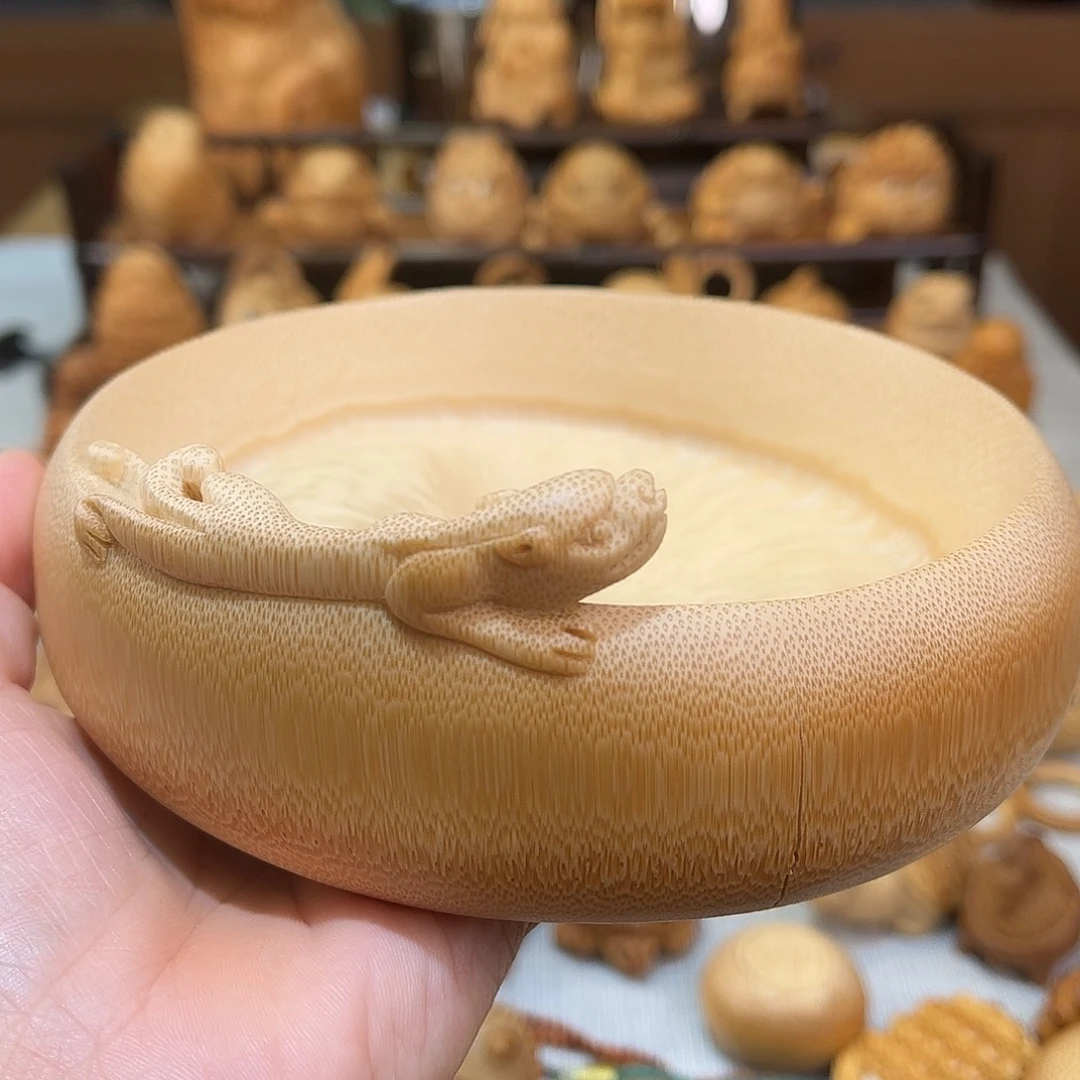 竹竹雕盘子纯手工