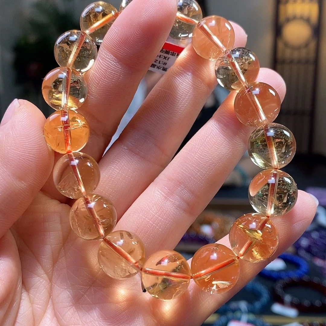 水晶手链未镶嵌12.5黄水晶3333