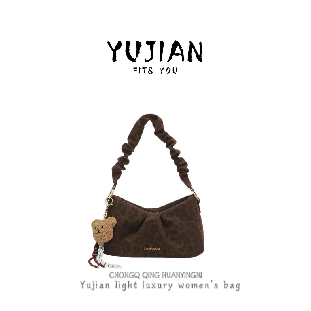 清新文艺风耐磨防刮防水褶皱腋下包女款时尚百搭通勤单