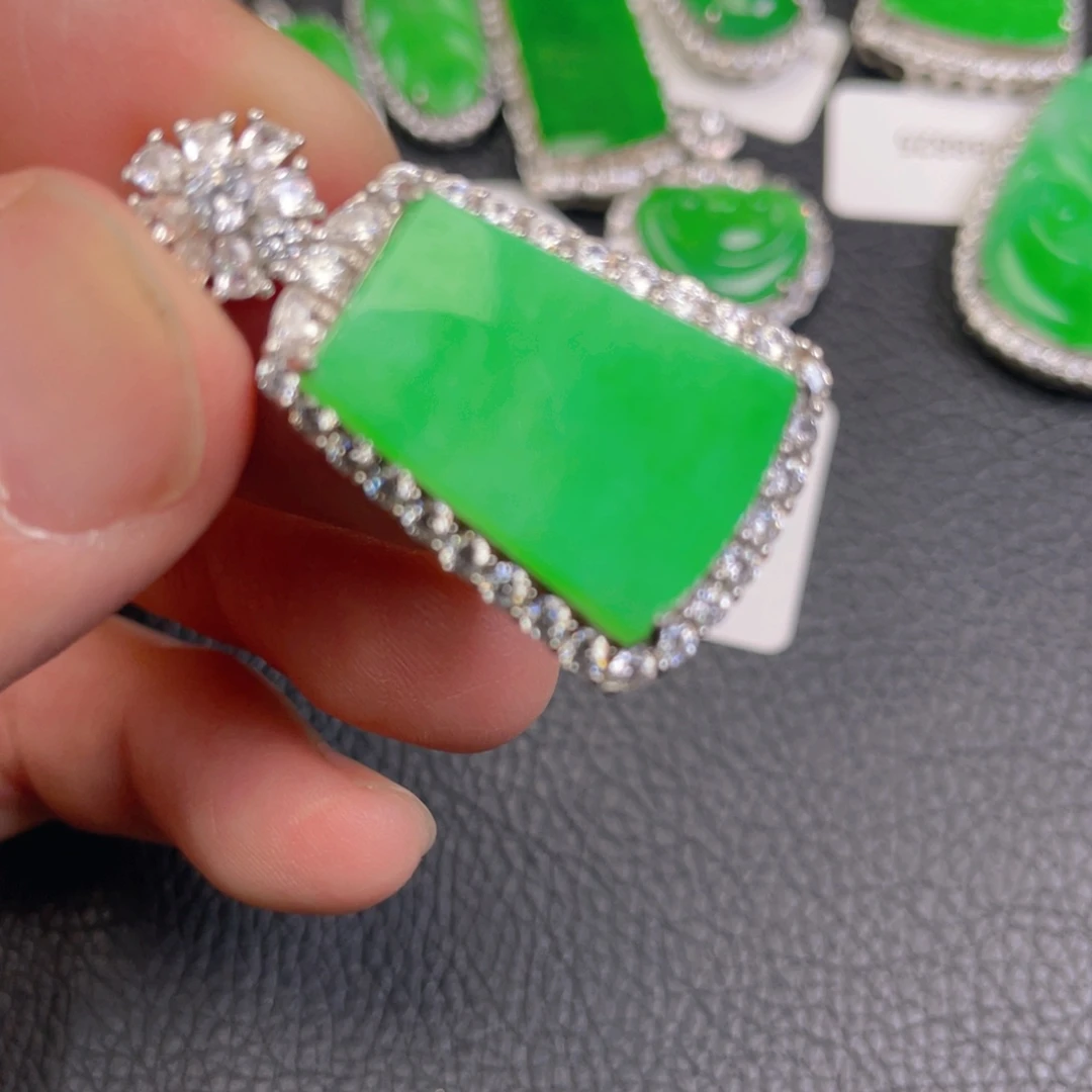 翡翠银S925镶嵌吊坠(不含链)龙*哥