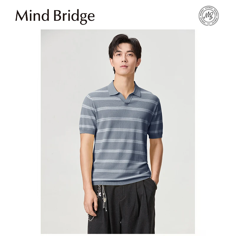 MindBridg 夏季凉感商务休闲短袖T恤针织POLO衫男 MA3R