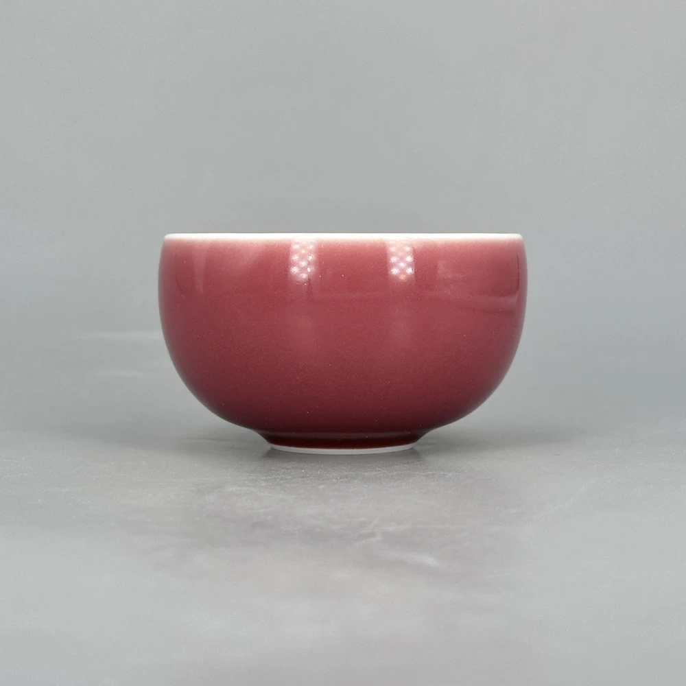 晓芳窑桃红釉圆口杯1120-21-100
