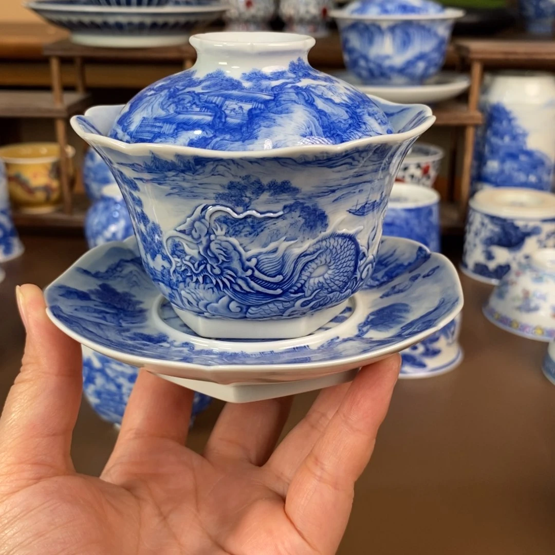 苍***月景德镇陶瓷手工手绘