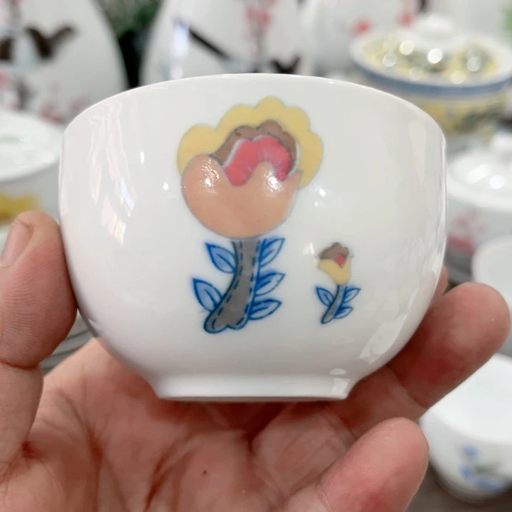 壶釉下五彩的瓷器和瓷器