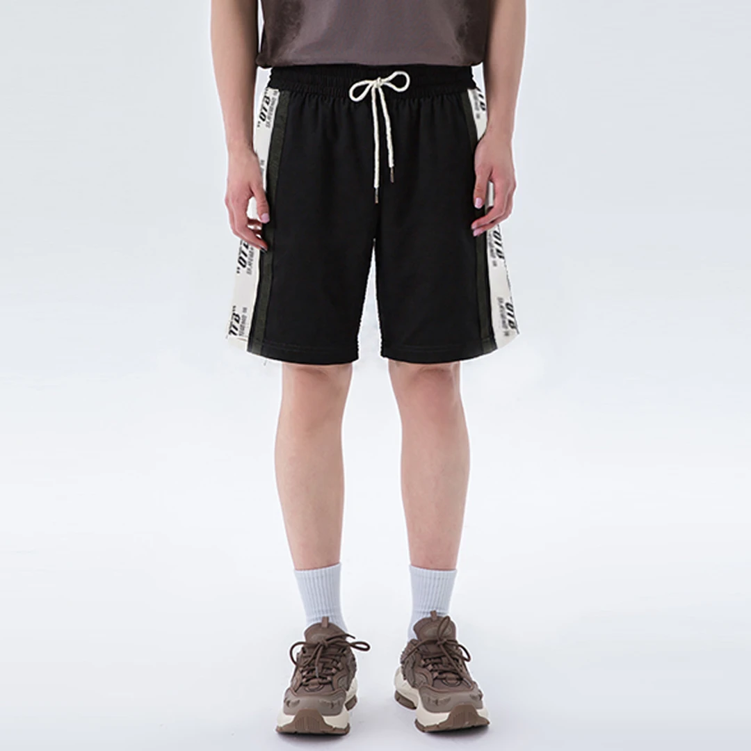 OTB【妃鱼专属】春夏百搭休闲宽松竖条纹针织短裤100棉 OTB010026