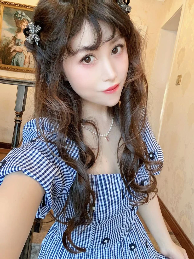 YDNalways轻奢品牌2025夏季定制绣花色织格子连衣裙