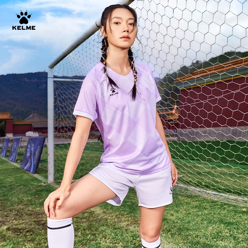 卡尔美精选欧若风足球服定制训练服女款比赛短袖套装官方队服球衣