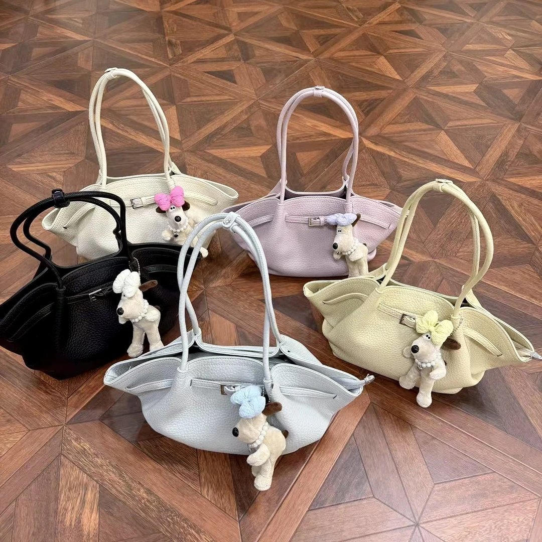 大容量褶皱云朵包包女2025新款春夏多巴胺单肩包高级感洋气托特包