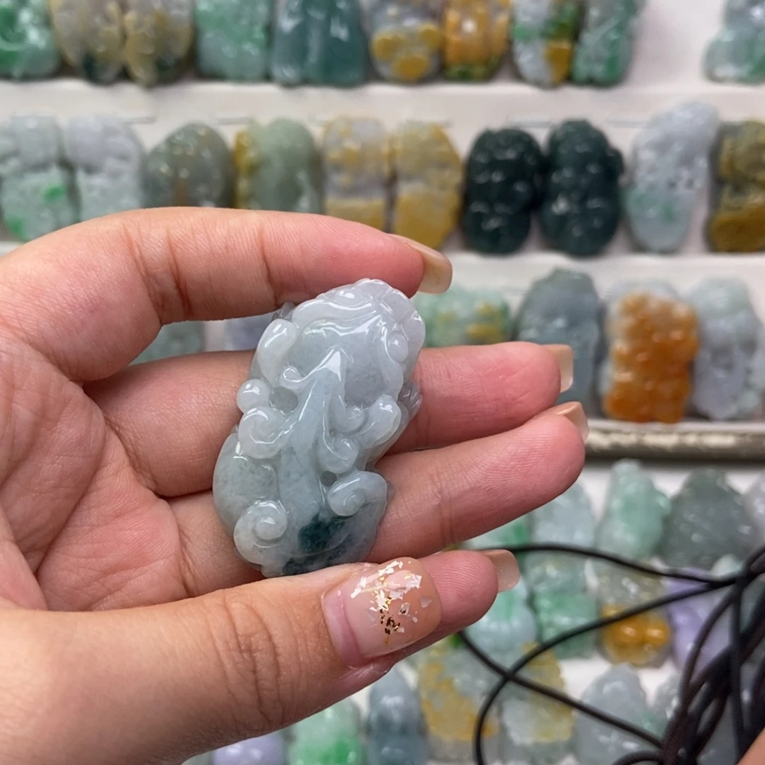 魔***特翡翠未镶嵌吊坠(赠链)