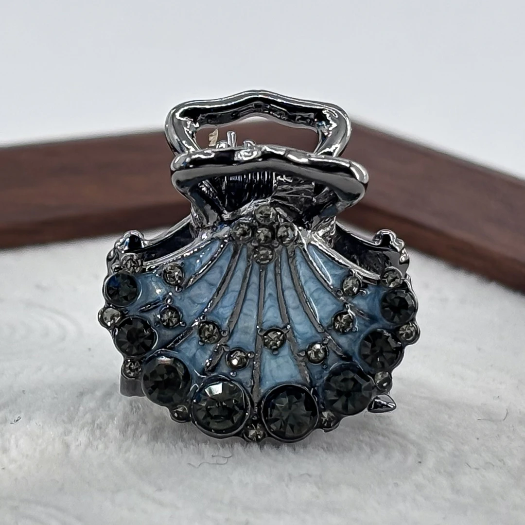 【HP·轻奢】蓝色贝壳抓夹-1085