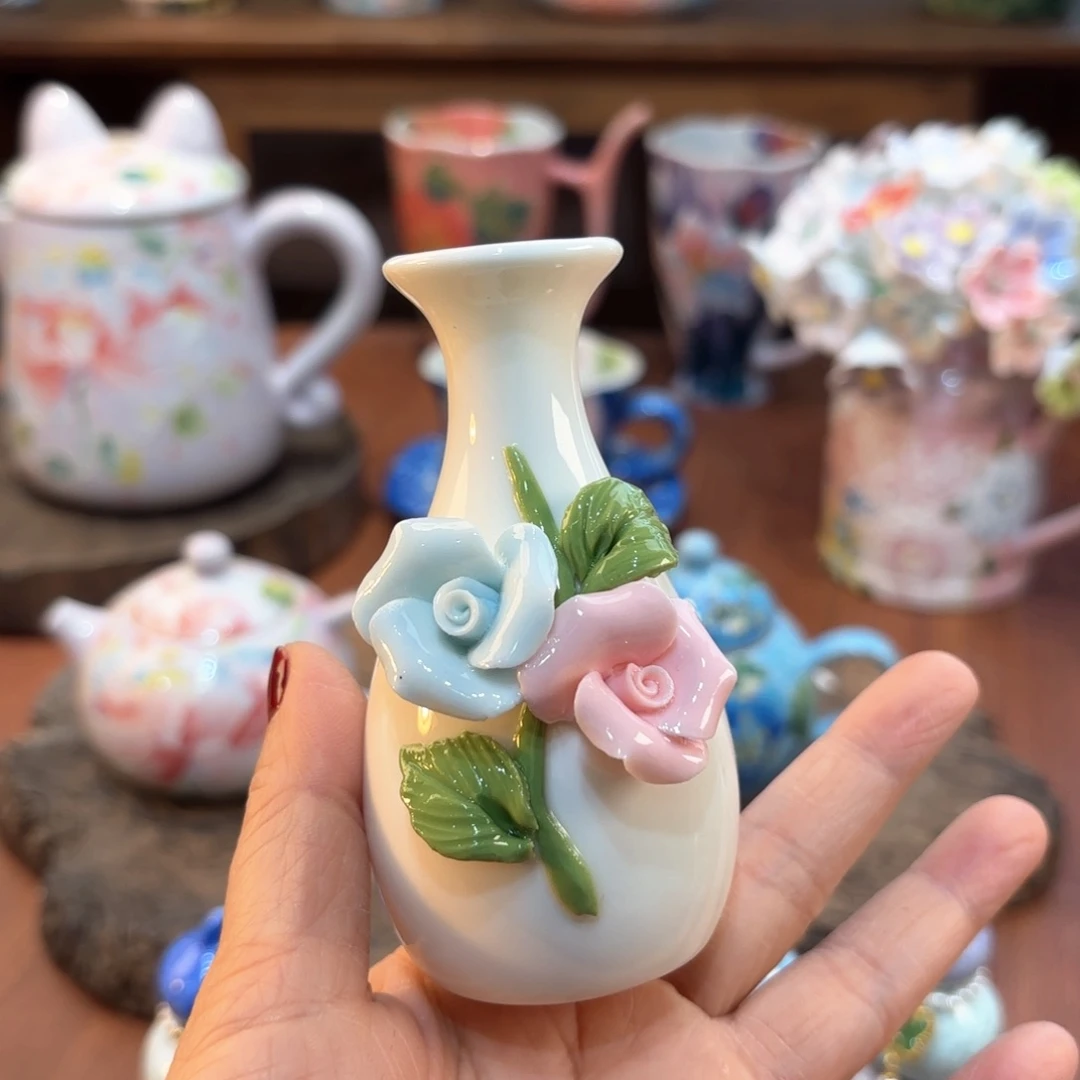 瓷片景德镇手绘高温釉下彩陶瓷茶具