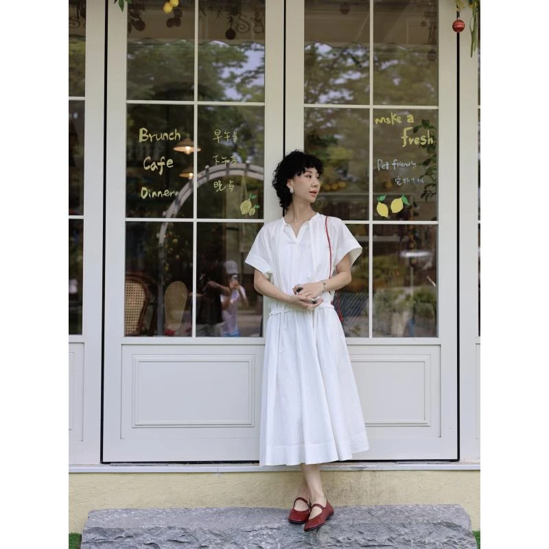 TT设计师【霓裳】夏季新款时尚气质高级纯色连衣裙TT190478