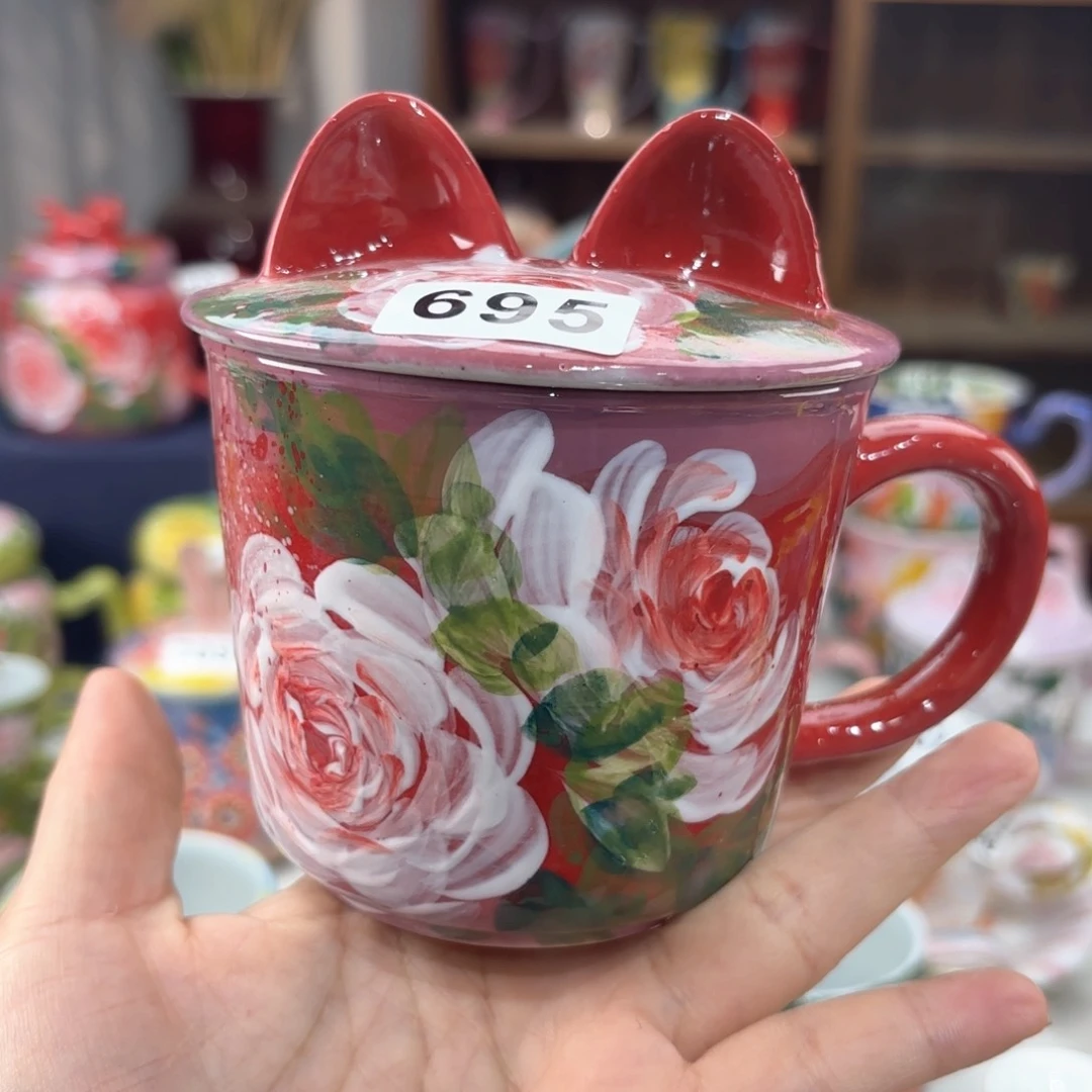 景德镇手绘高温釉下彩陶瓷茶具