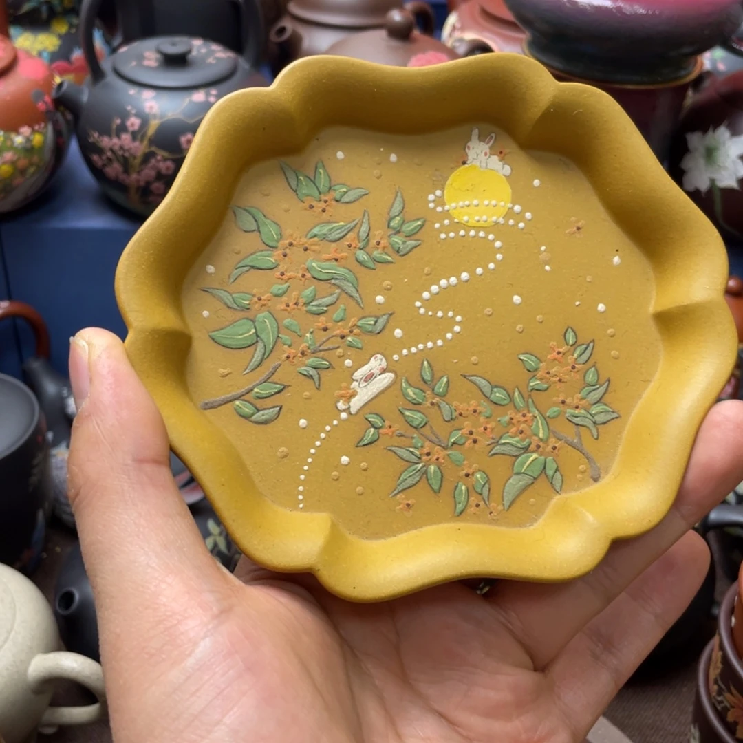 红泥茶杯紫砂壶承