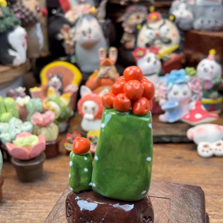 陶摆件小镇青花每日有新品