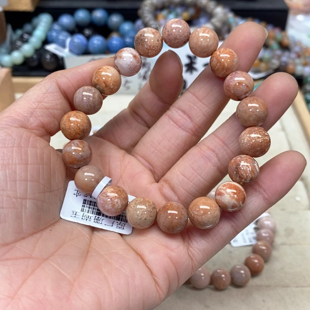 硅化珊瑚（珊瑚玉）手链未镶嵌白**龙382