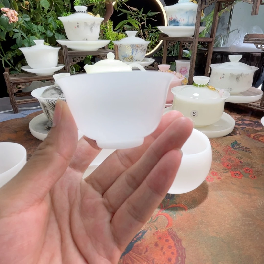 冰晶璞玉素烧小碗杯