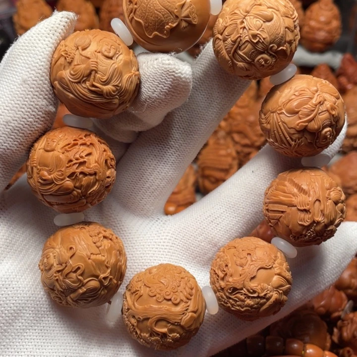 【闪购商品】橄榄核手串/手链光珠风景万佛