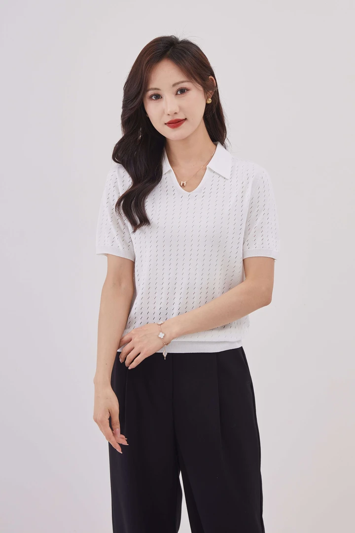 （莱赛尔）天丝无缝一线成衣针织时尚百搭宽松春夏季薄款气质24S105