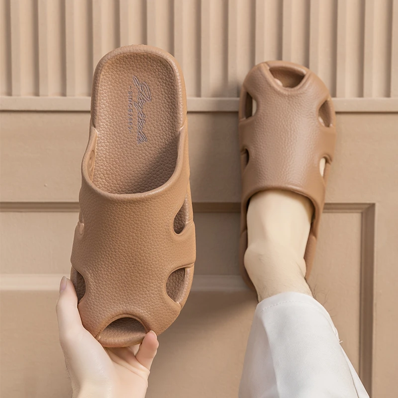 包头拖鞋【家家乐】室内家居夏季外穿软底防臭静音洞洞鞋女款上班