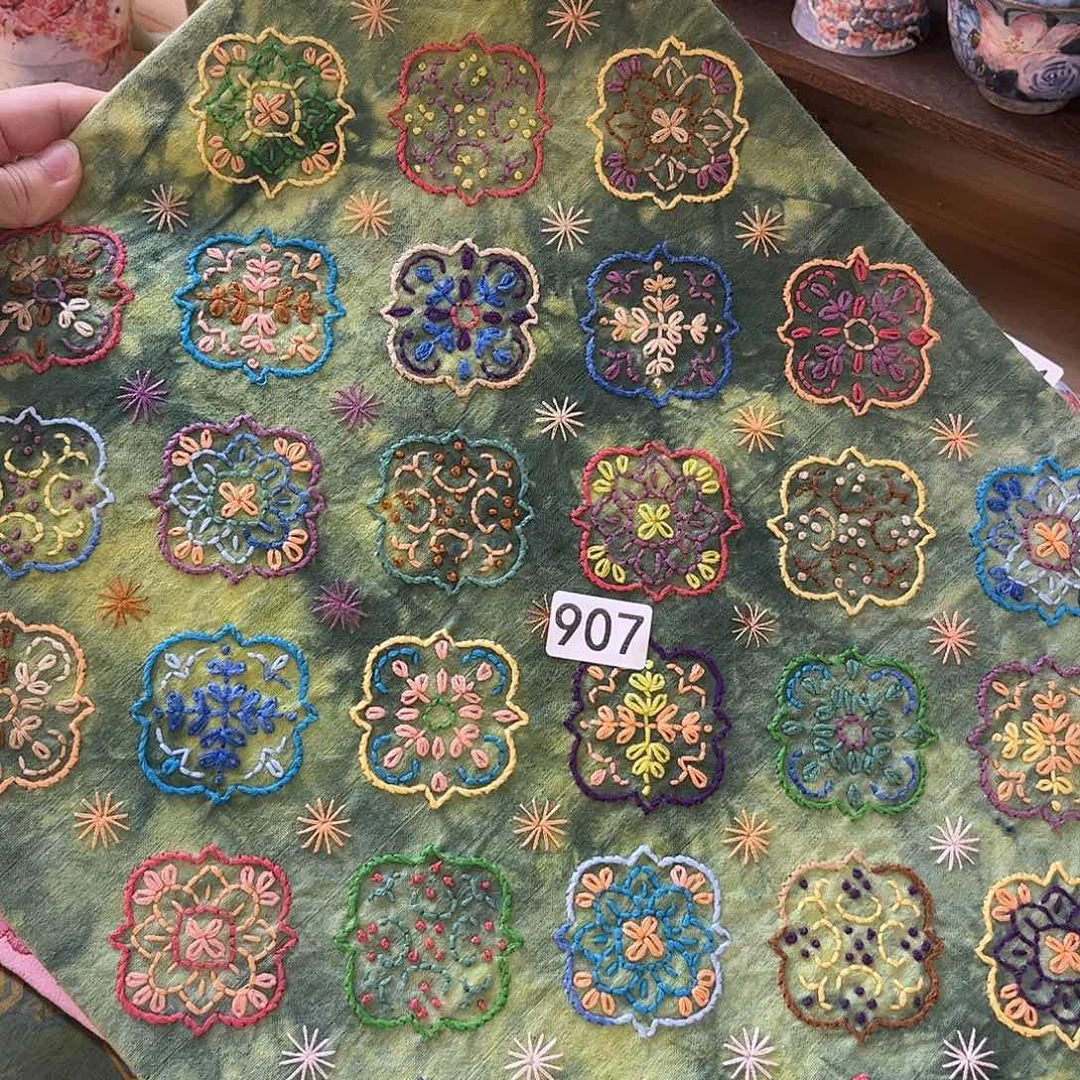 规格33.42刺子绣茶席