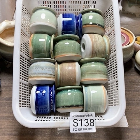 紫砂花盆138微瑕品口径3厘米左右的