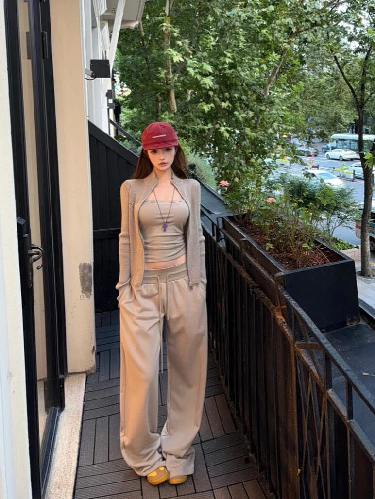 2025早秋新款时尚套装气质显瘦洋气休闲百搭性感辣妹外穿上衣长裤