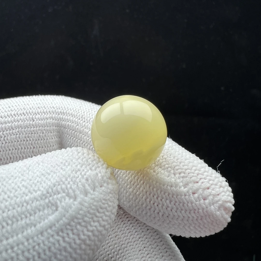 A2980天然蜜蜡制品 圆珠14.1mm一物一图假一罚十