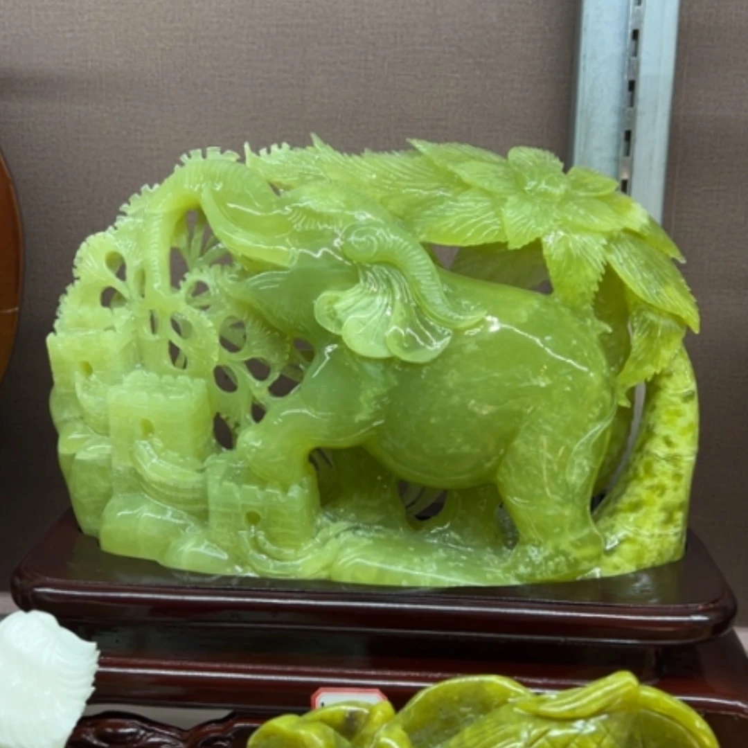 【闪购商品】未镶嵌蛇纹石玉珠宝奇石走向成功