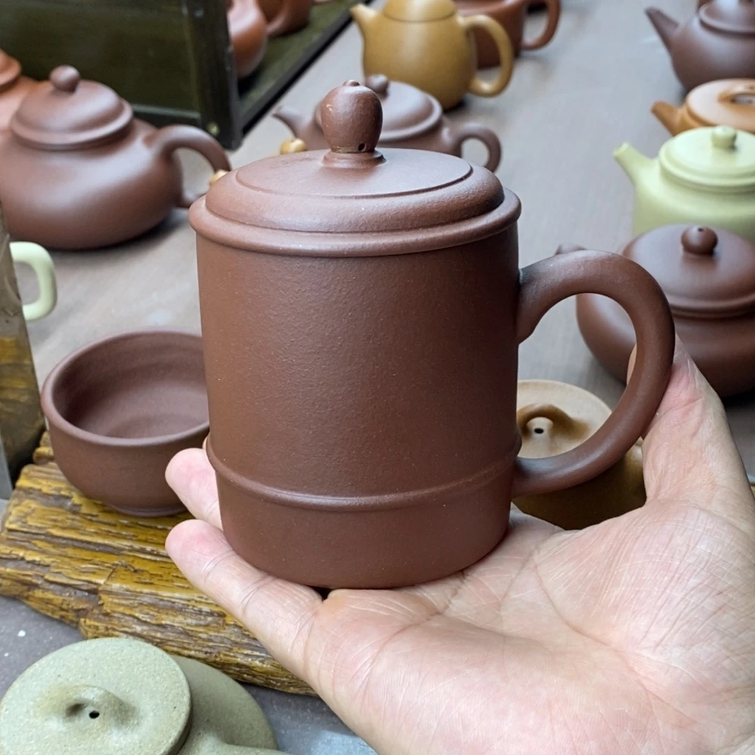 紫砂茶壶半手工盖杯
