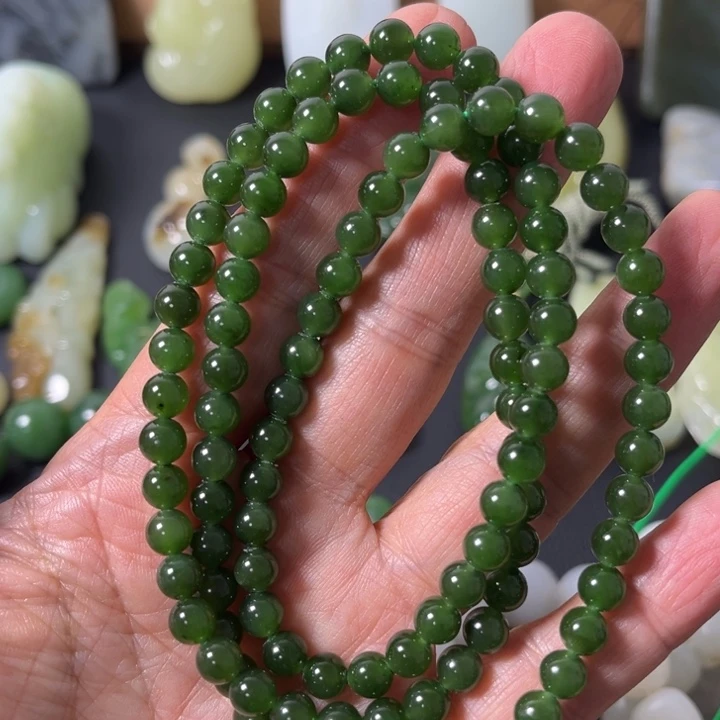 和田玉（碧玉）未镶嵌手串