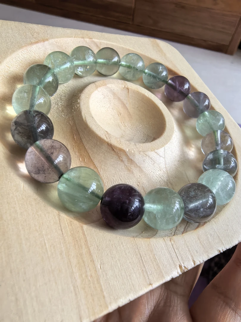 九爷大珠子天然萤石手串