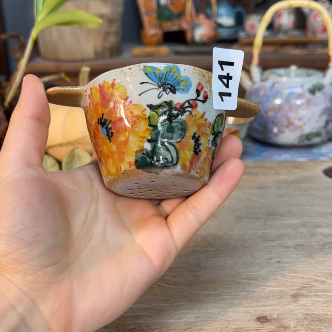 壶素浅陶瓷手工手绘