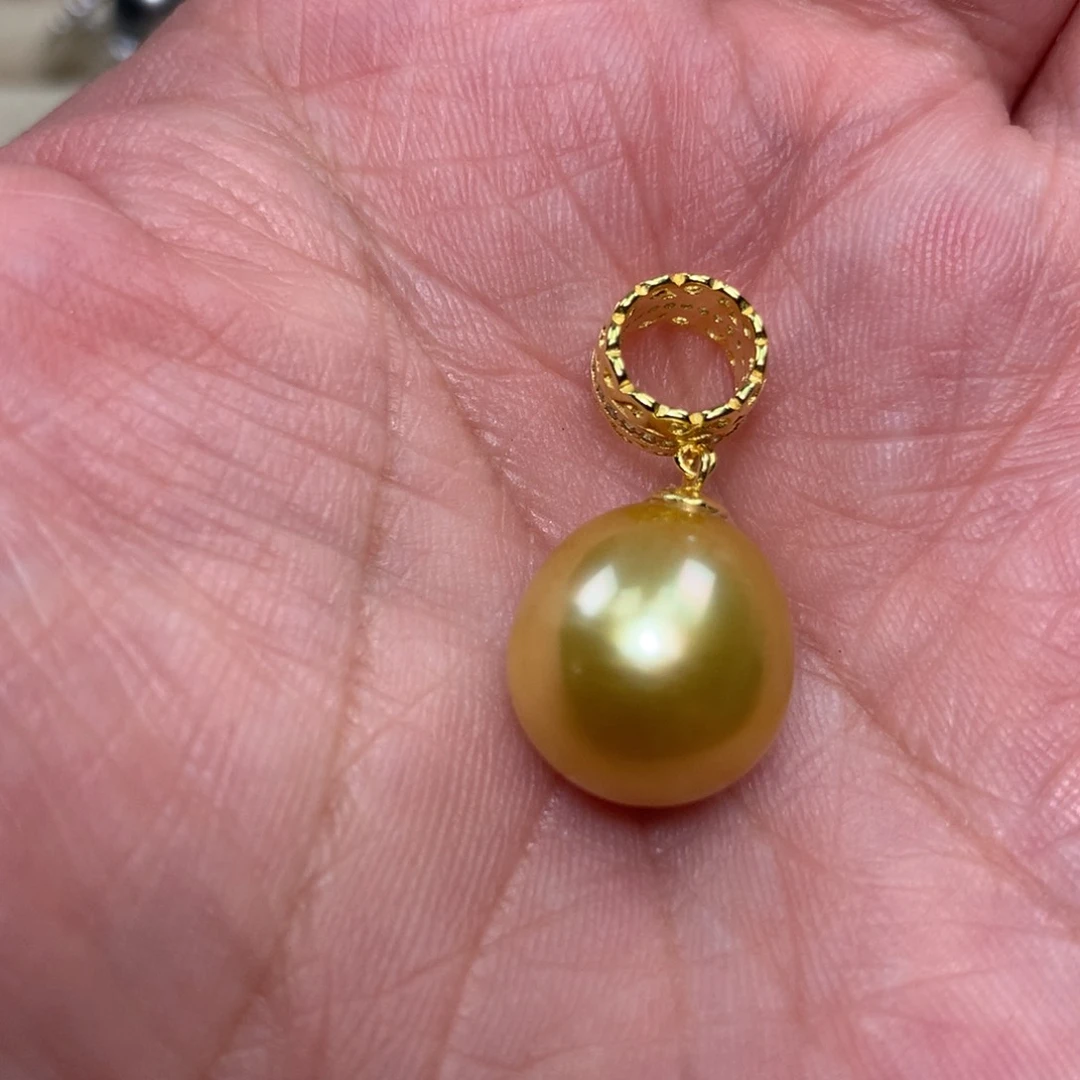 海水珍珠银S925镶嵌颈饰