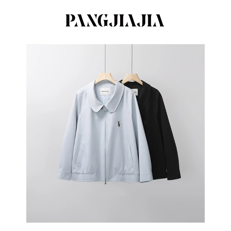 【胖佳佳】时髦优等生 纯棉外套秋季减龄娃娃领棒球服H625T12082